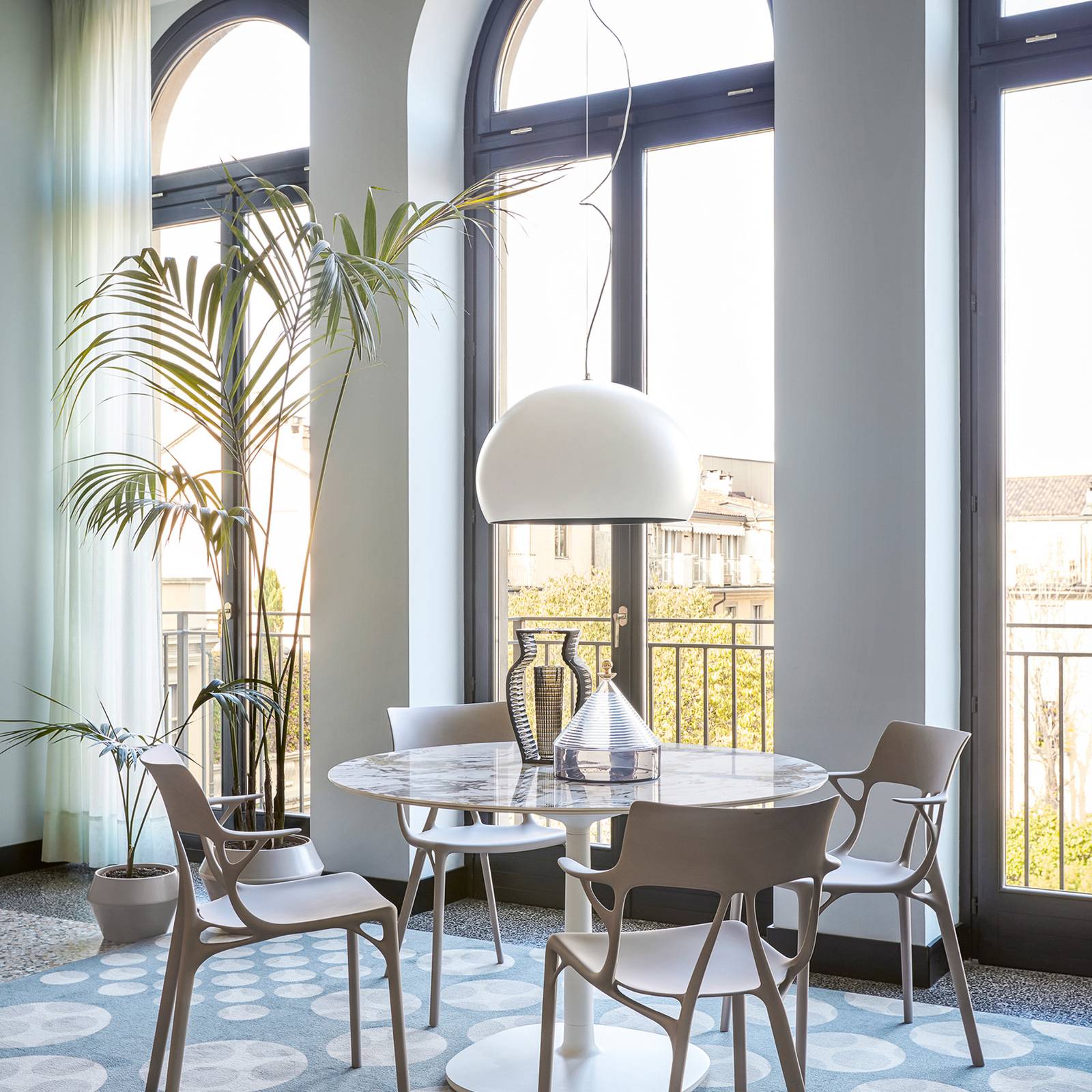 Kartell FL/Y - Lampa wisząca LED, matowa biel