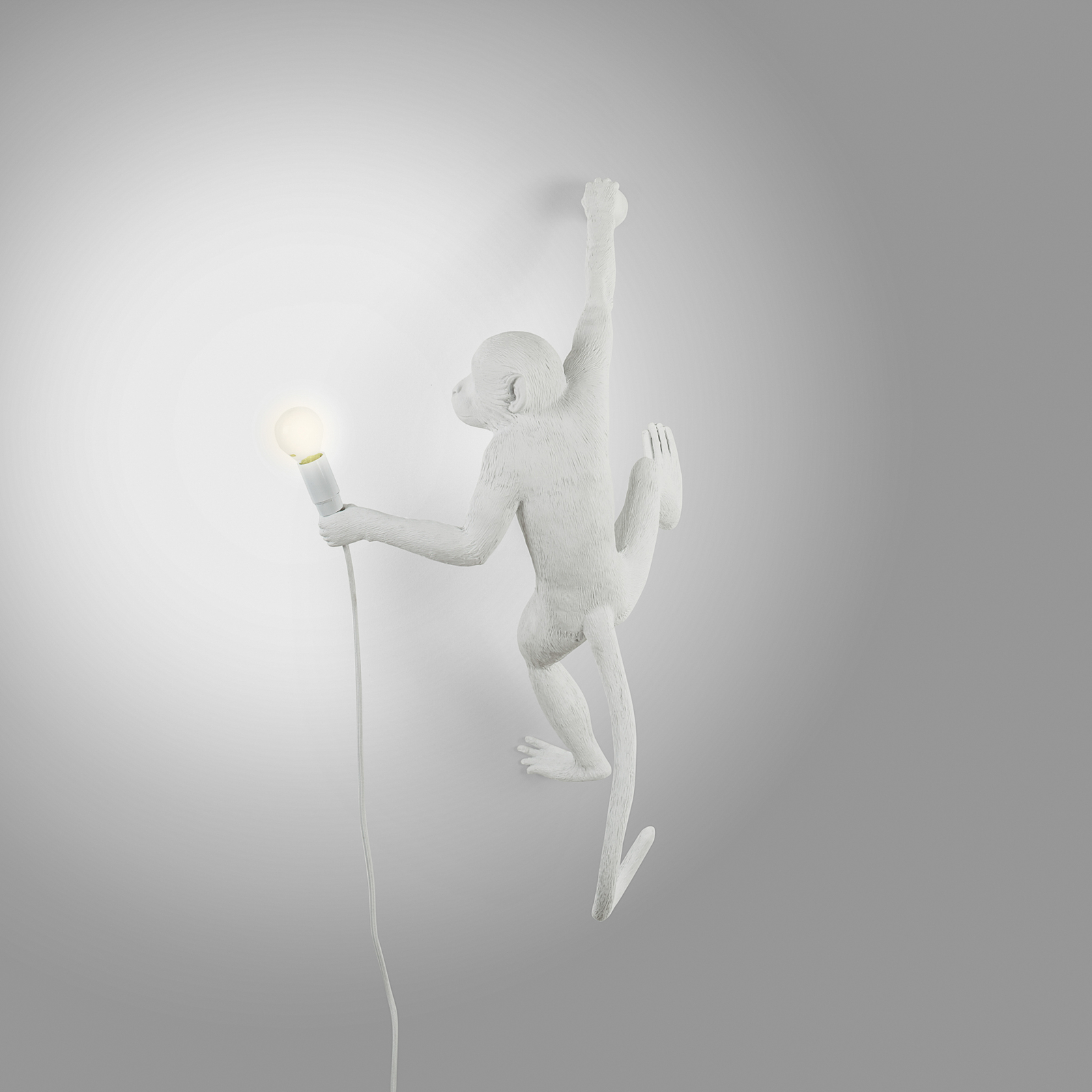 SELETTI Monkey Lamp LED-Deko-Wandlampe weiß rechts