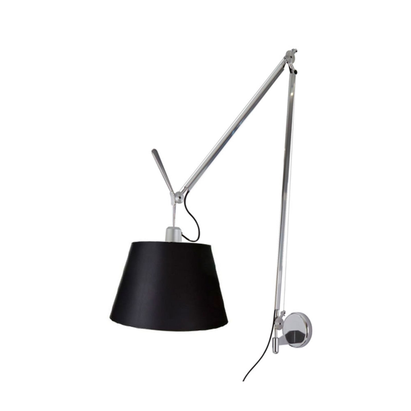 Tolomeo Mega Væglampe m/Dimmer Alu/Sort Artemide - Stue - Aluminium