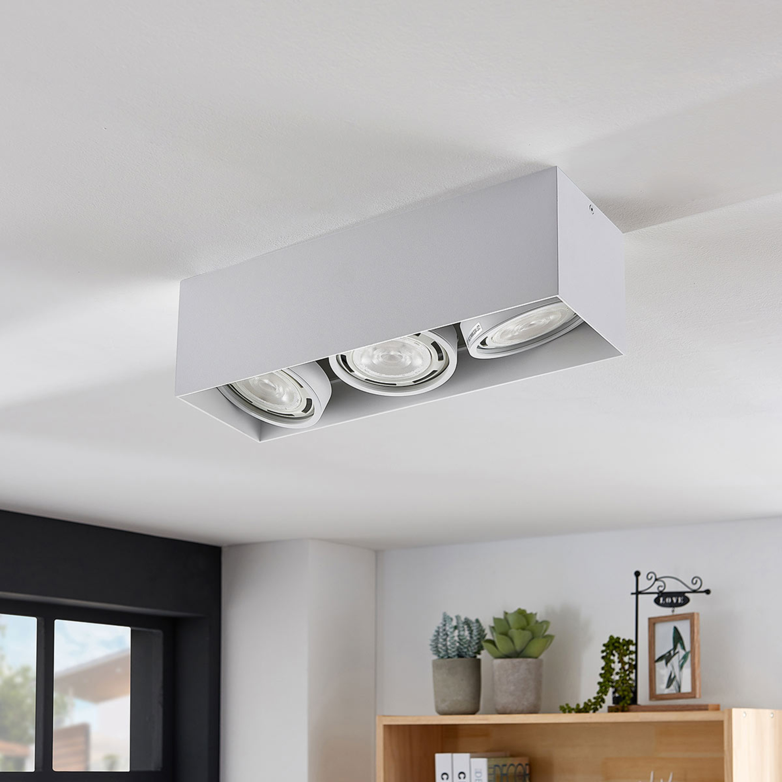 LED downlight Rosalie kantig 3 lampor vit | Lamp24.se LED downlight Rosalie 1 lampa kantig vit | Lamp24.se