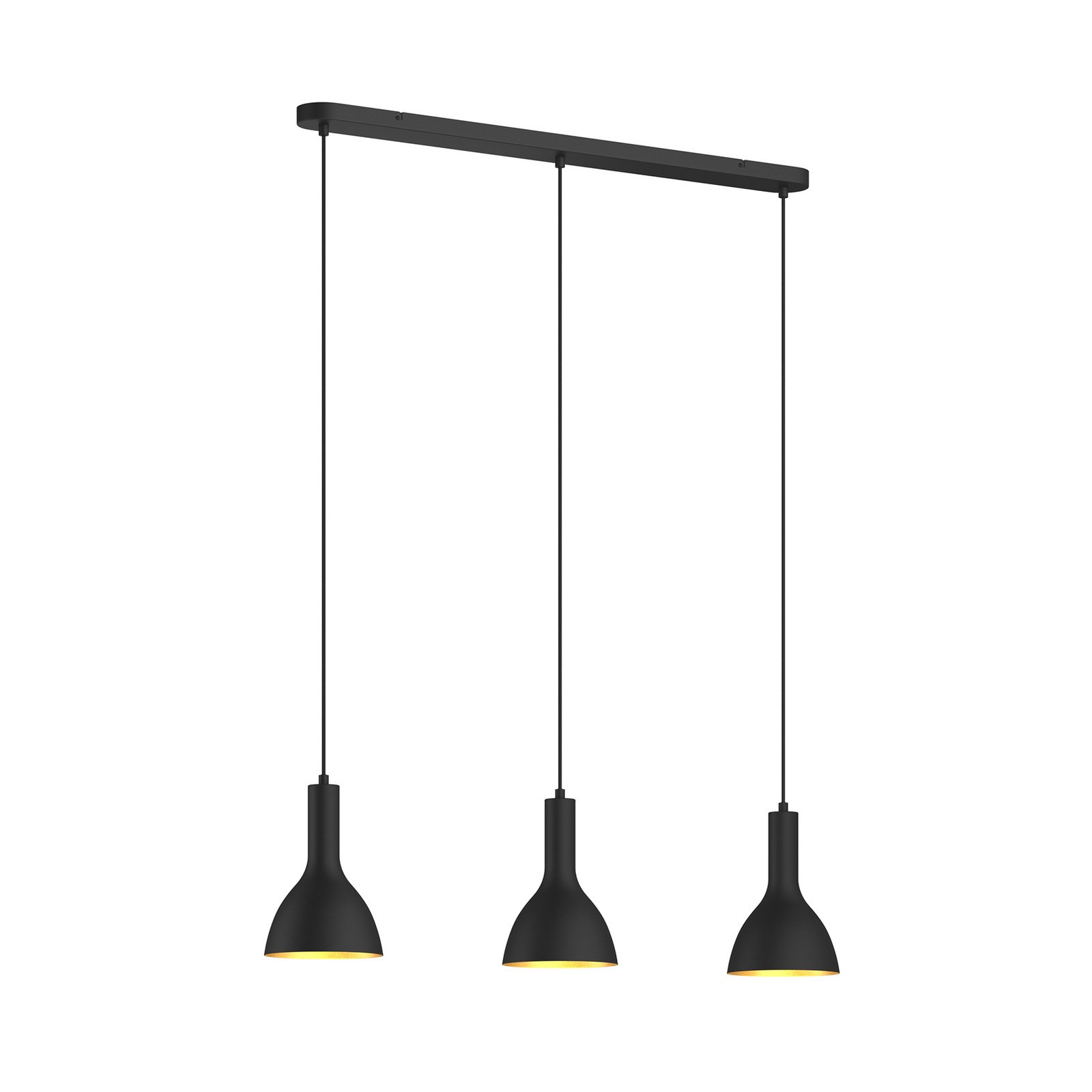 Cosmina 3 Suspension Black/Gold - Arcchio