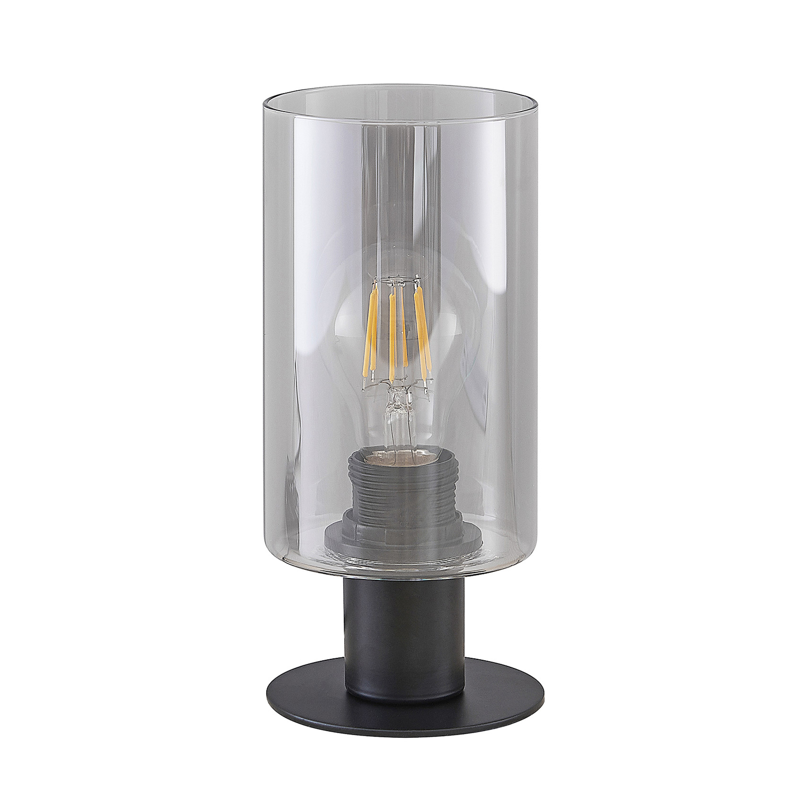 Lindby Emavi bordlampe med røykglass