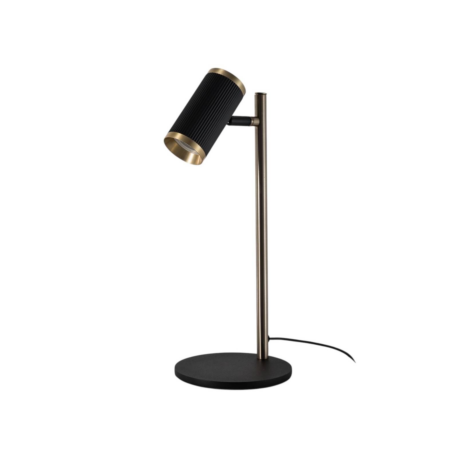 Lucea Lampe à poser Lume, noir/or antique, hauteur 42 cm, métal