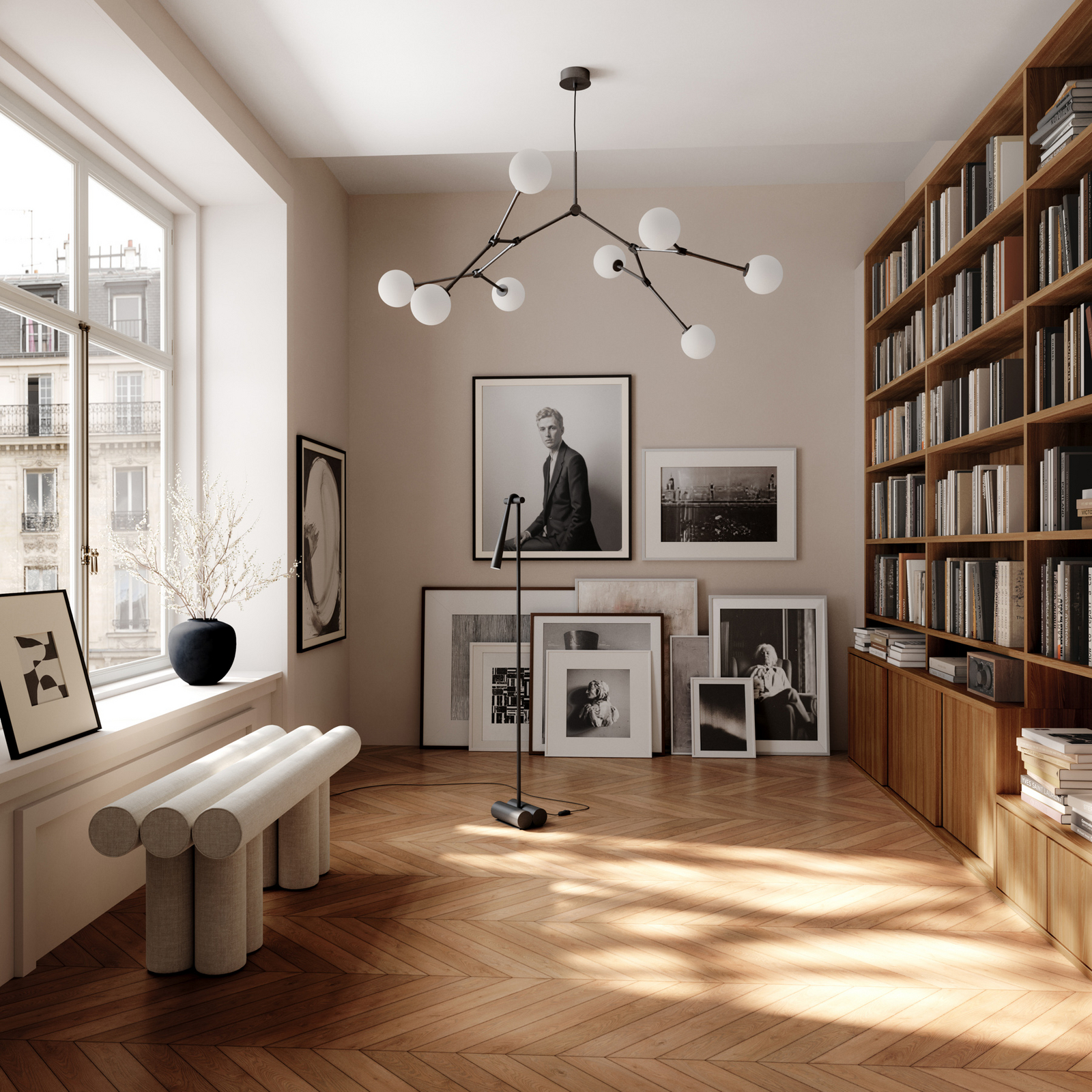 Candeeiro de pé SNAKE, preto Altura 130 cm Metal - 101 Copenhagen