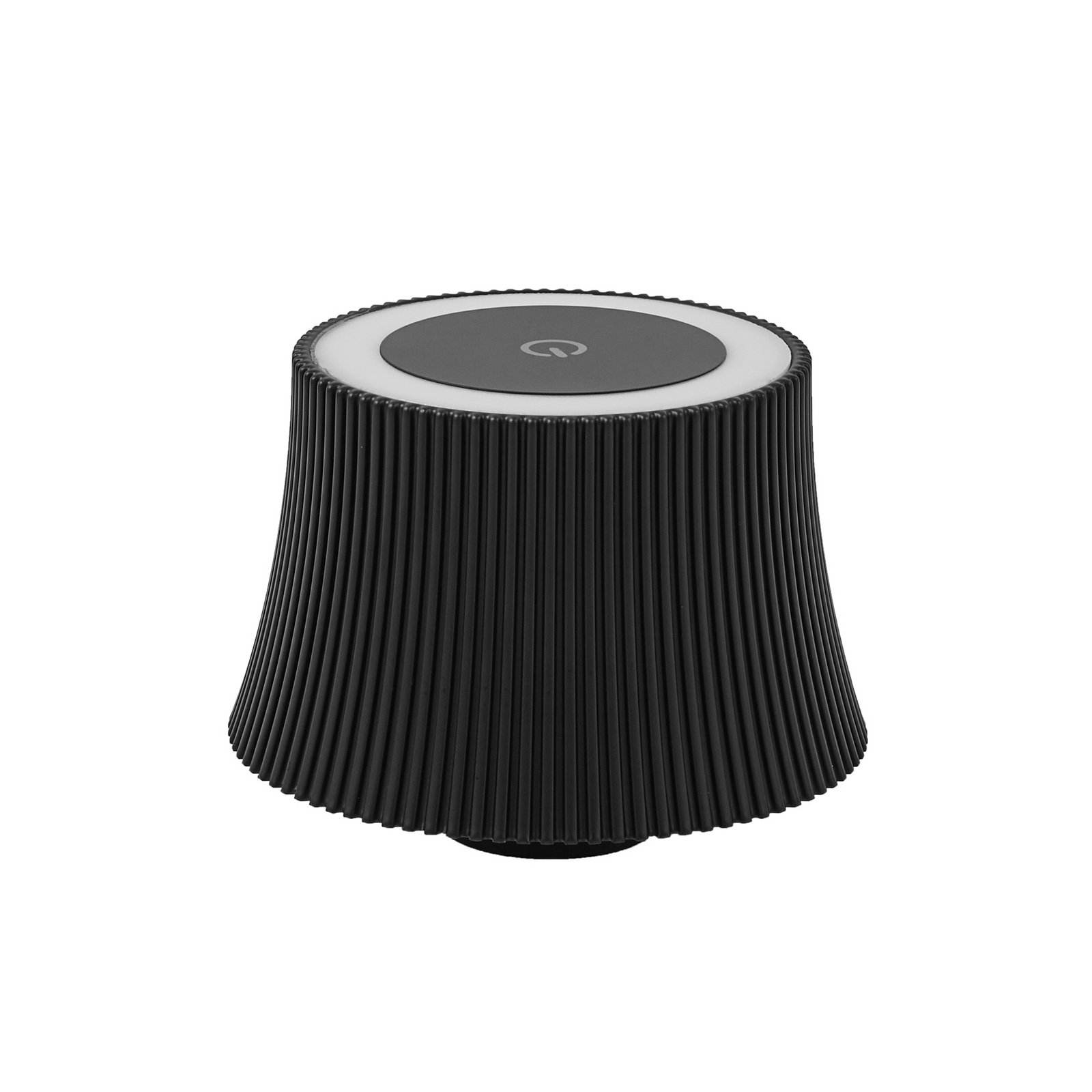 Lindby LED-Akkutischleuchte Linor, schwarz, USB, Touchdimmer