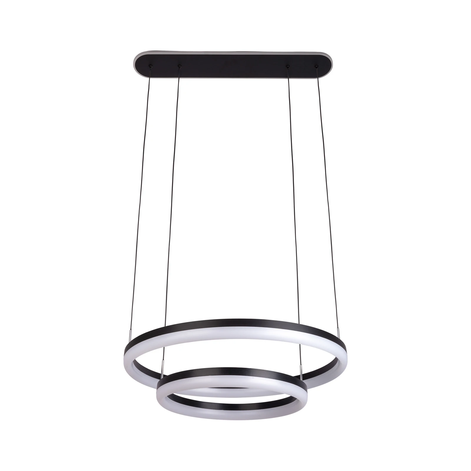 Suspension LED CCT, deux anneaux, télécommande