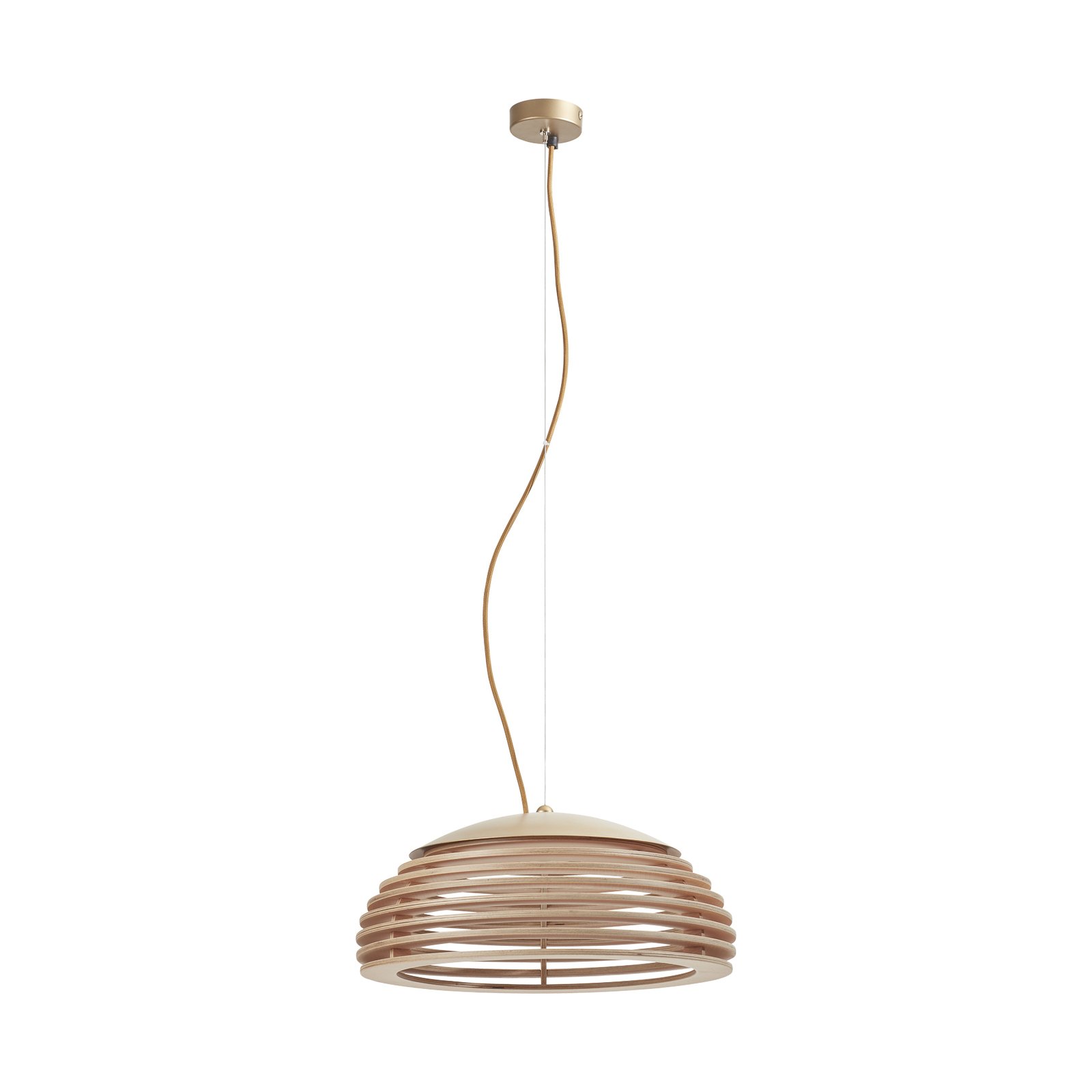 Twist pendant light, beech, natural, 120 cm