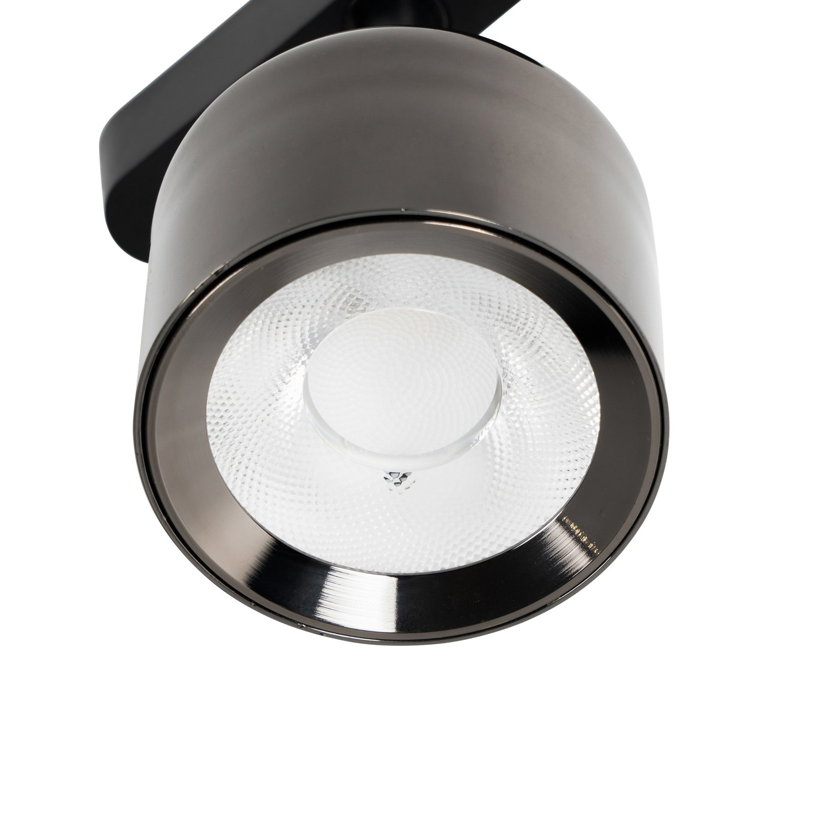 Lindby LED reflektor 48 V Lumaro, šedý, Ø 8,2 cm, hliník