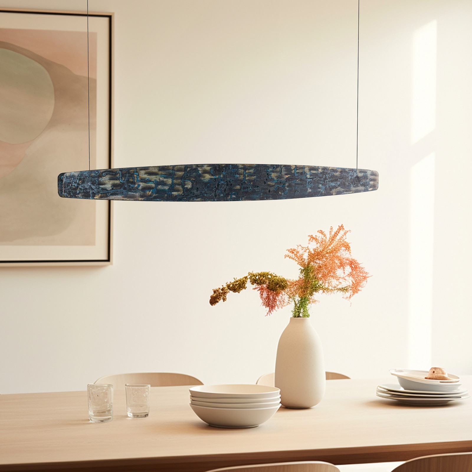 Quitani Lysia LED pandantiv oxidat/negru 148 cm - Bucătărie - modern - oxidat negru mat - Aluminiu