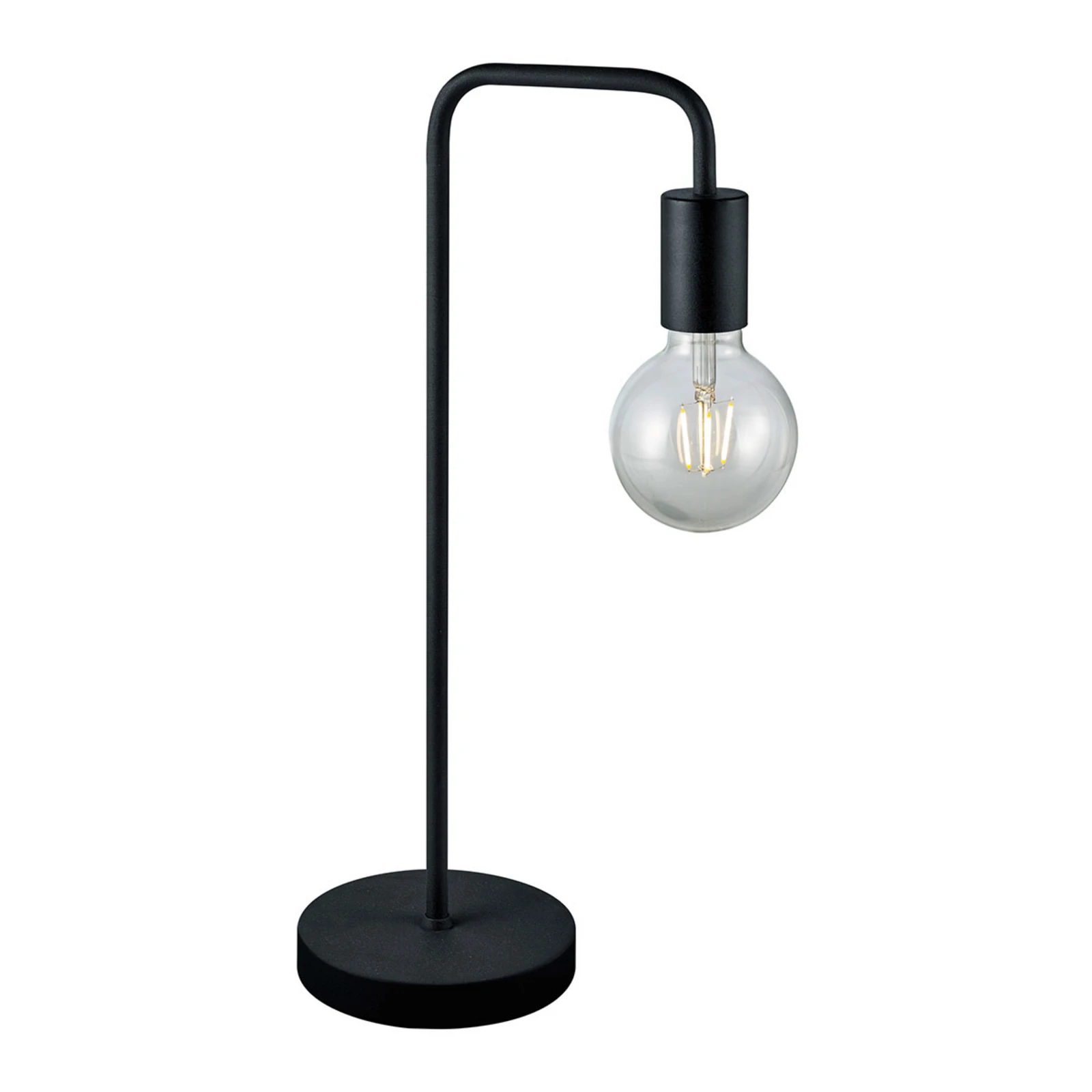 Lampe à poser Diallo sans abat-jour noir mat