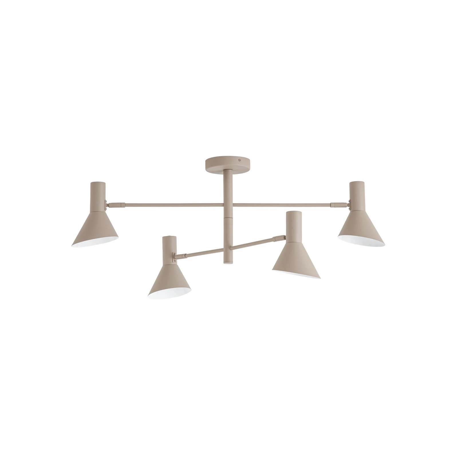 Stropné bodové svetlo NOLA Milia, 4-pl., béžový, E14, kov