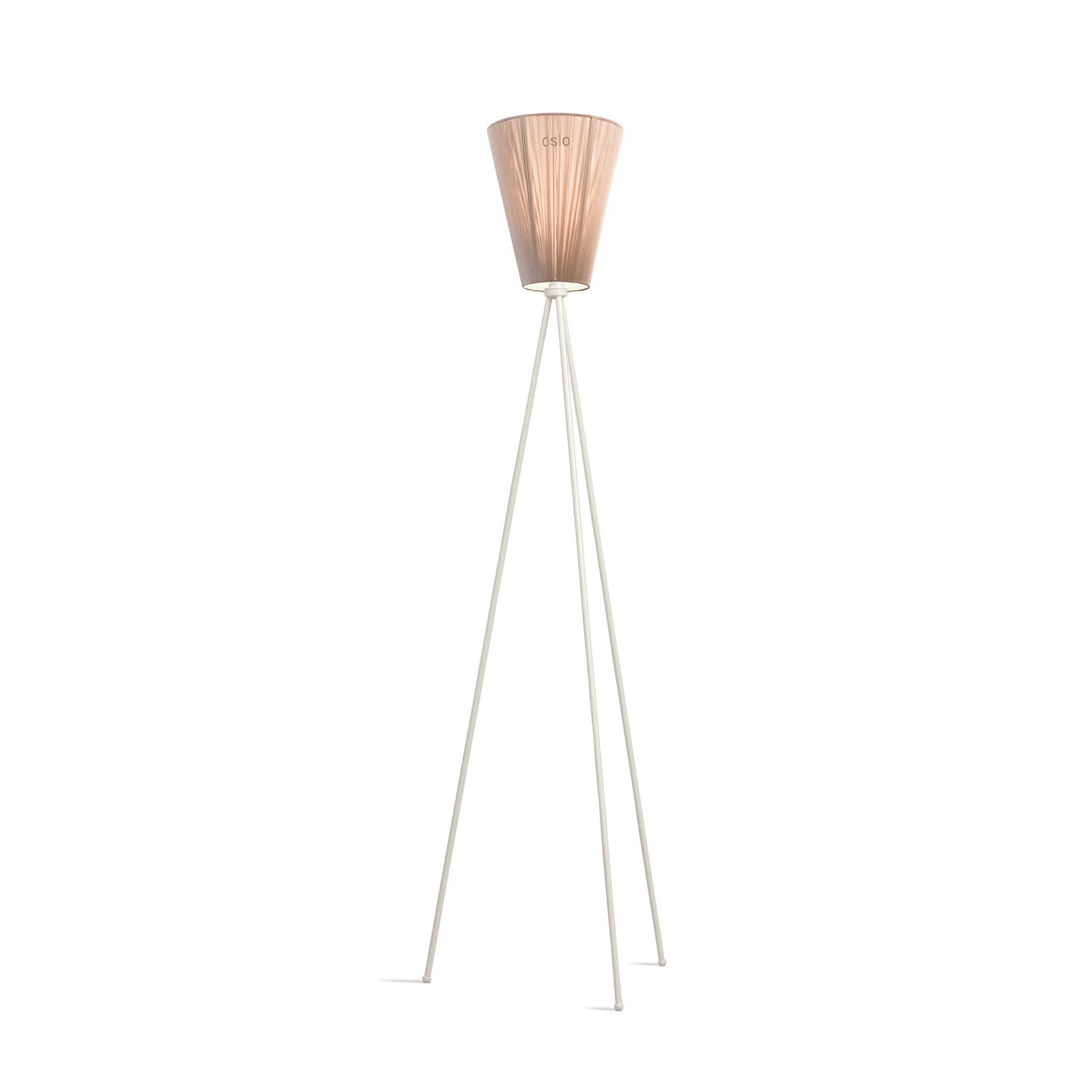 Oslo Wood Floor Lamp White/Beige - Northern