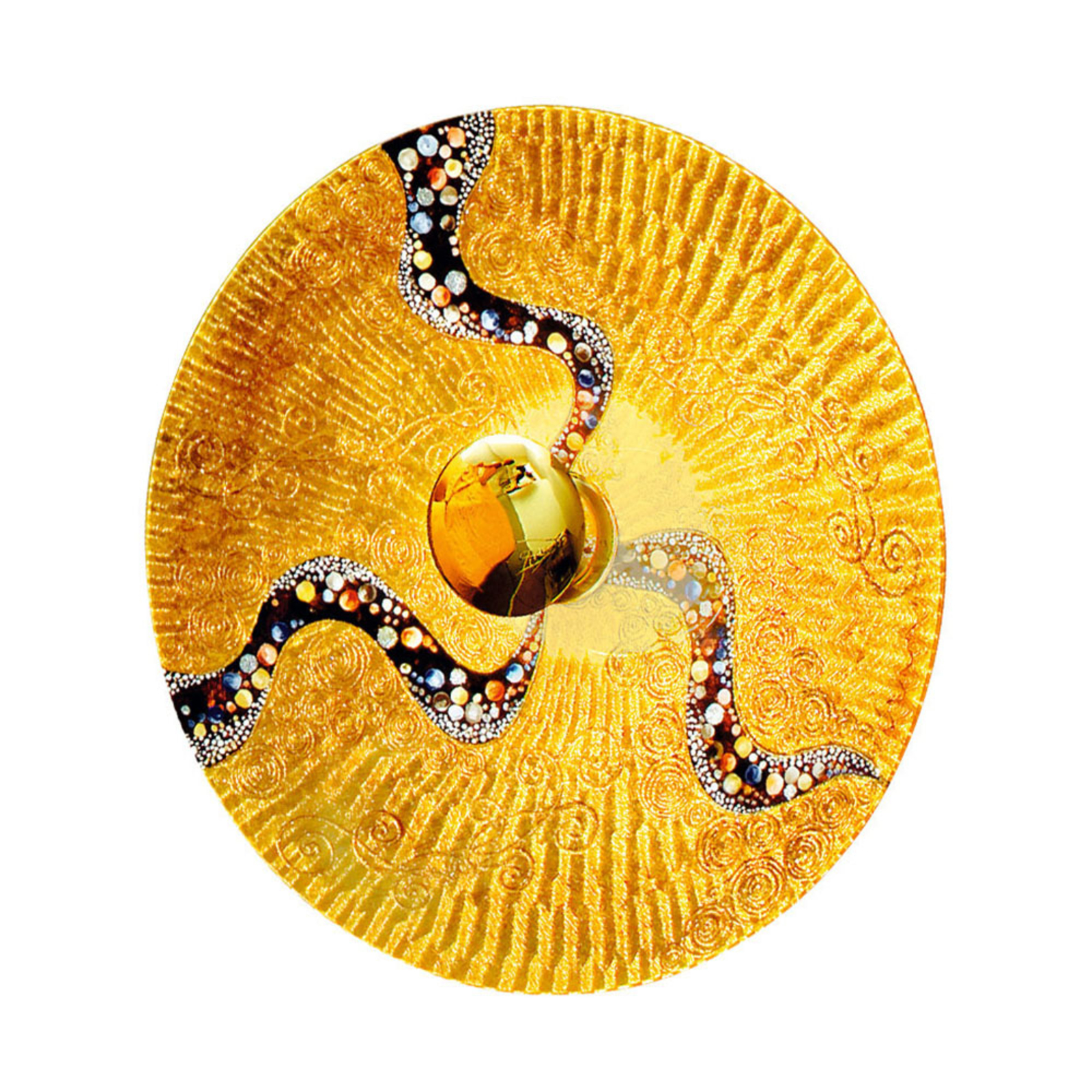 KOLARZ Zidna svjetiljka Luna Kiss Gold, 24 kt, Ø 54 cm