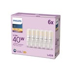 Philips LED-stiftpære G9 3,7W 470lm 2700K matt 6-pak