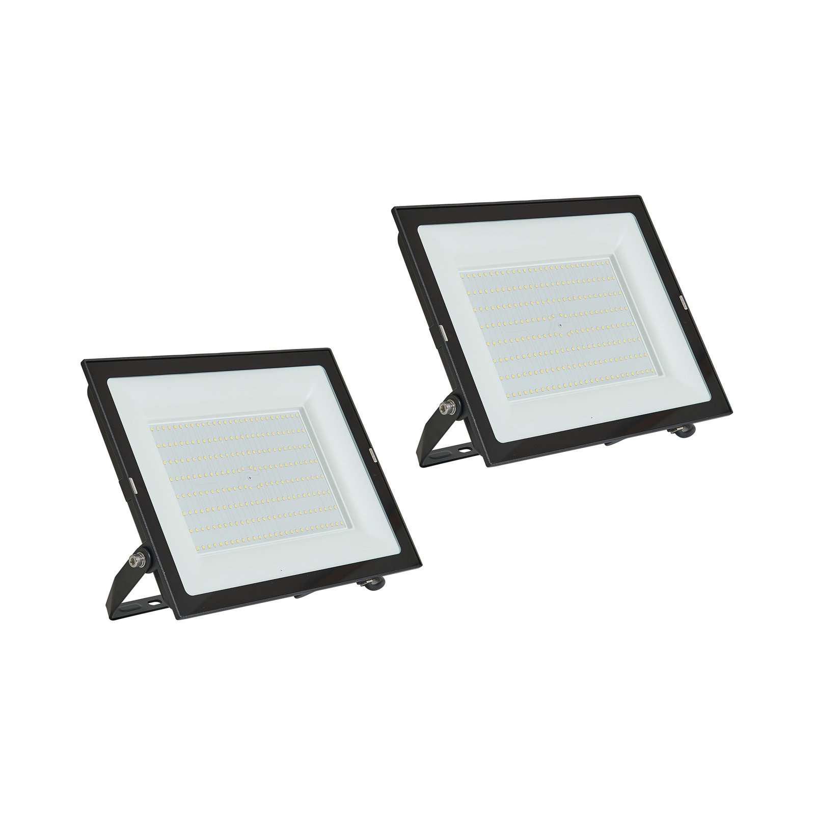 Prios LED-Außenstrahler Maikel, 200 W, Metall, 2er-Set