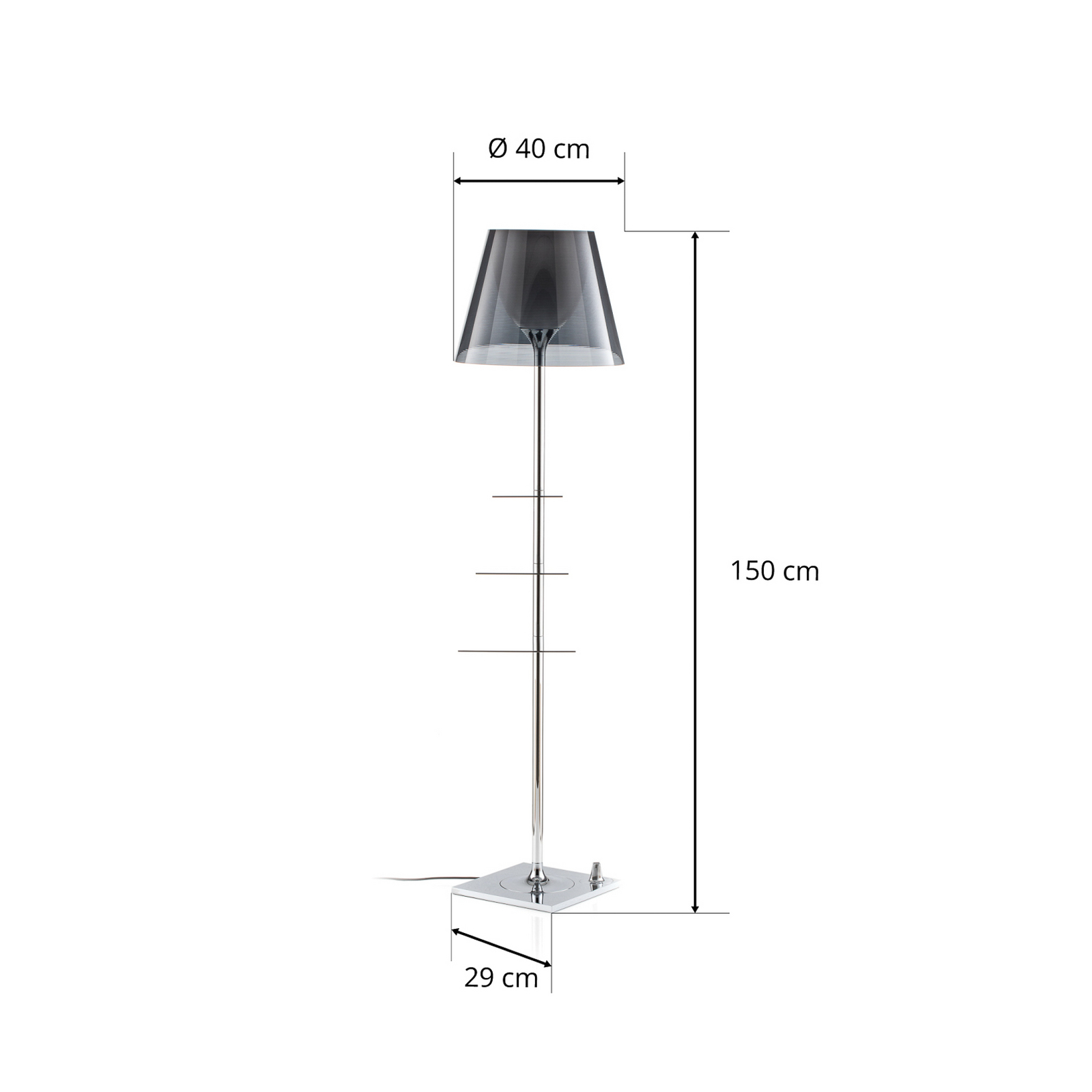 Bibliotheque National Gulvlampe Smoke - Flos