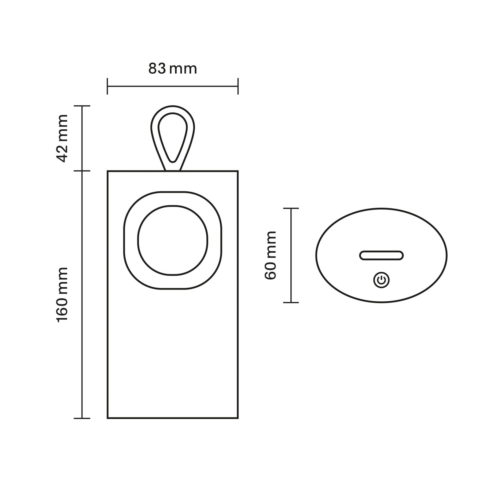 LED-akutoitega laualamp Lunari, kuldne 16 cm metall CCT IP44