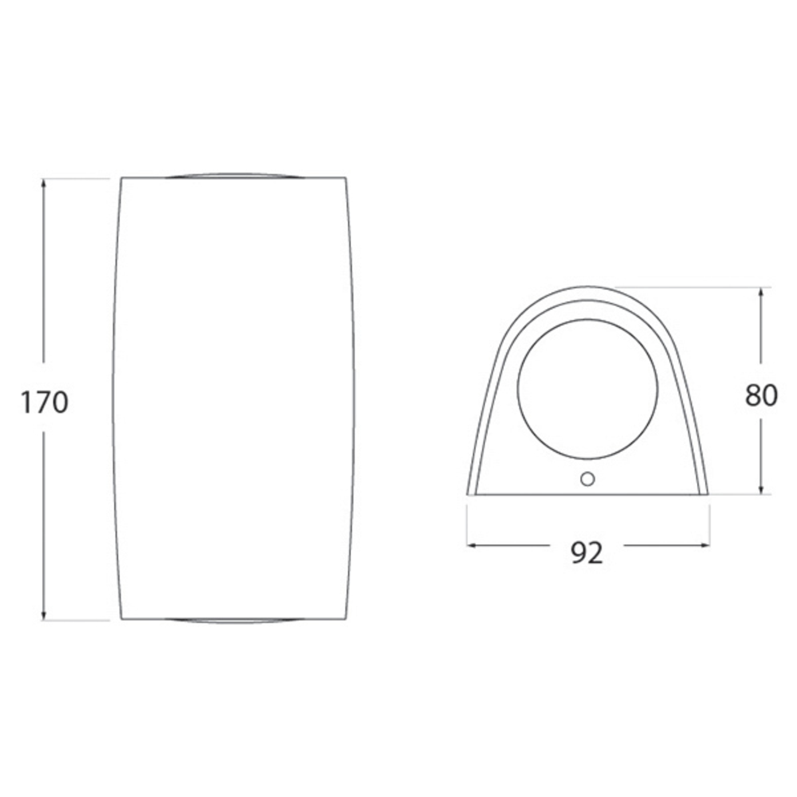 Applique d'extérieur Marta 90 noir/givré GU10 CCT up/down