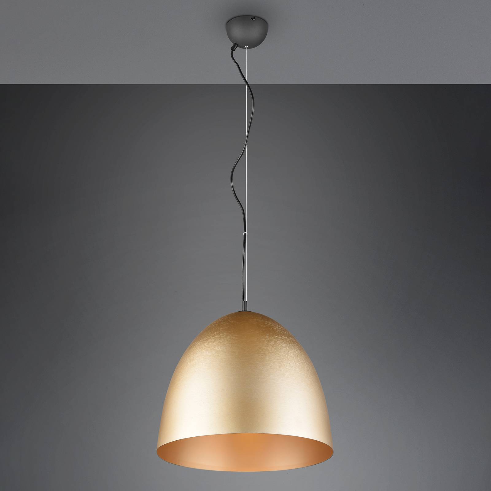 Reality Leuchten TILDA pendant light, 1-bulb, brass, Ø 40 cm