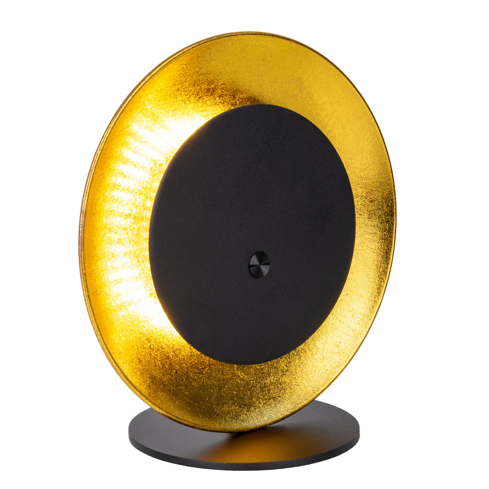 LED-Akku-Tischleuchte Solan, μαύρο/χρυσό, ηλιακό, IP54 LED-Akku-Tischleuchte Solan, μαύρο/χρυσό, ηλιακό, IP54