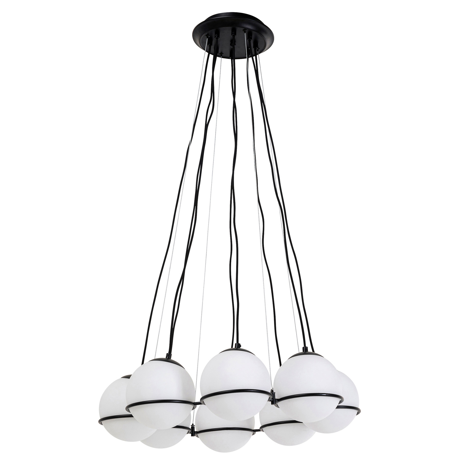 Lampa wisząca Kare Globes w kolorze białym i czarnym