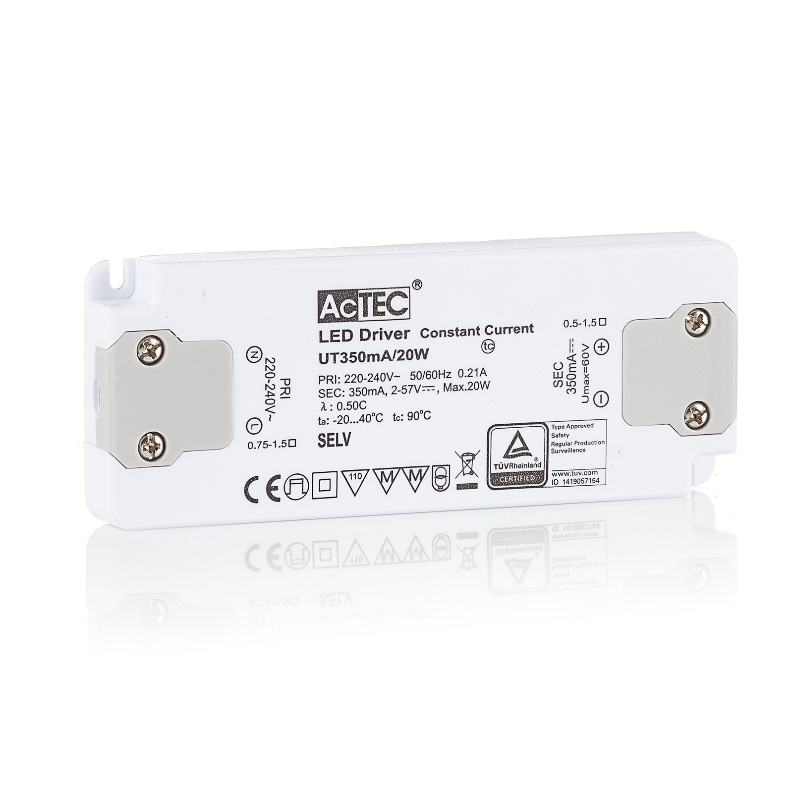 AcTEC Slim LED driver CC 350mA, 20W