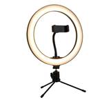 Lampe annulaire LED Selfie Tripod, support USB CCT