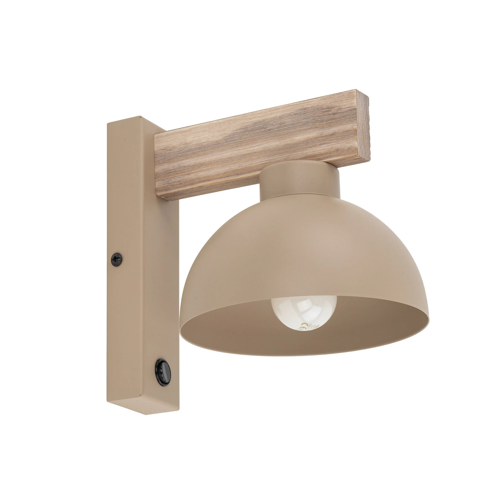 Wandleuchte Oslo, sandfarben, Metall, 20 cm hoch, E27