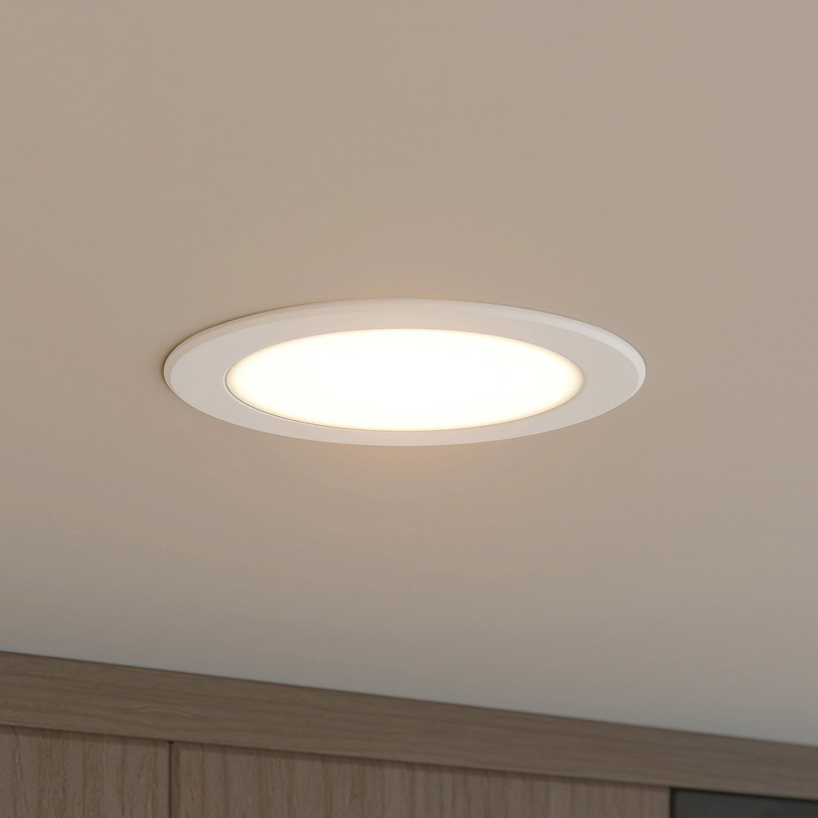 Prios Rida LED-inbyggnadsspot, CCT, 14,5 cm, 12 W