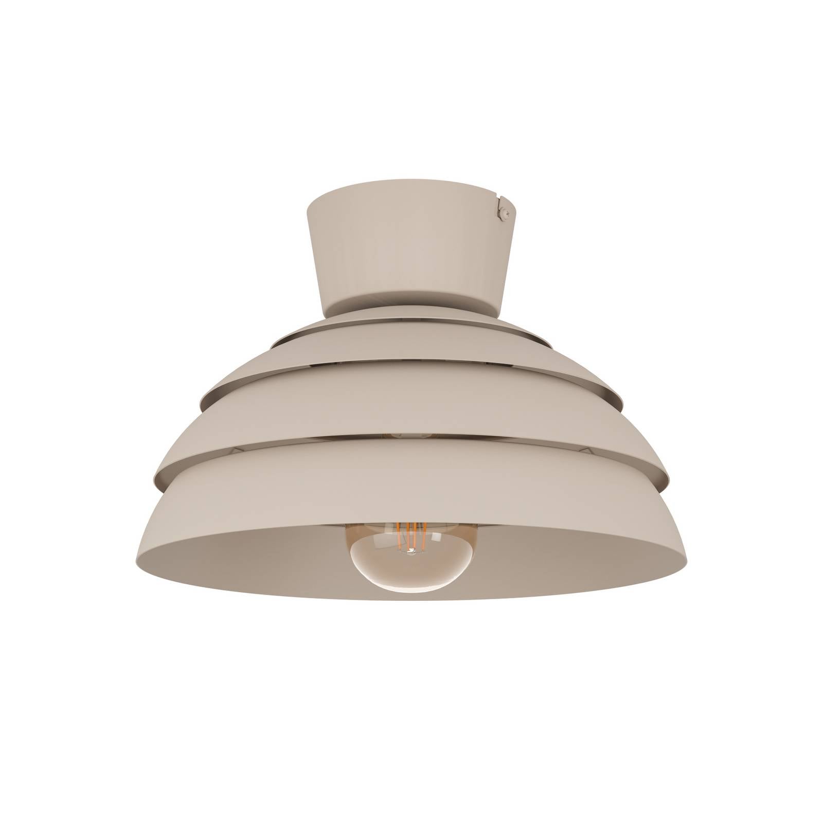 Lampa sufitowa Vittorito, kolor piaskowo-beżowy, metal, E27