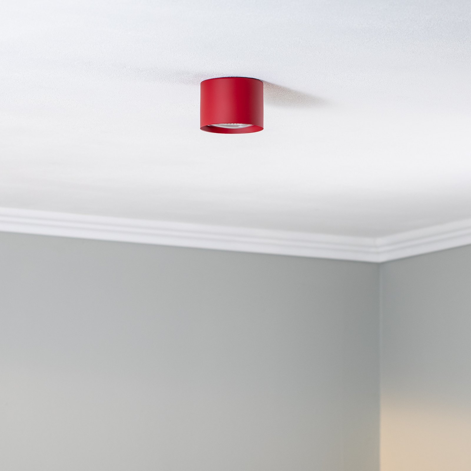 Spot pour plafond Chloe fixe, rouge