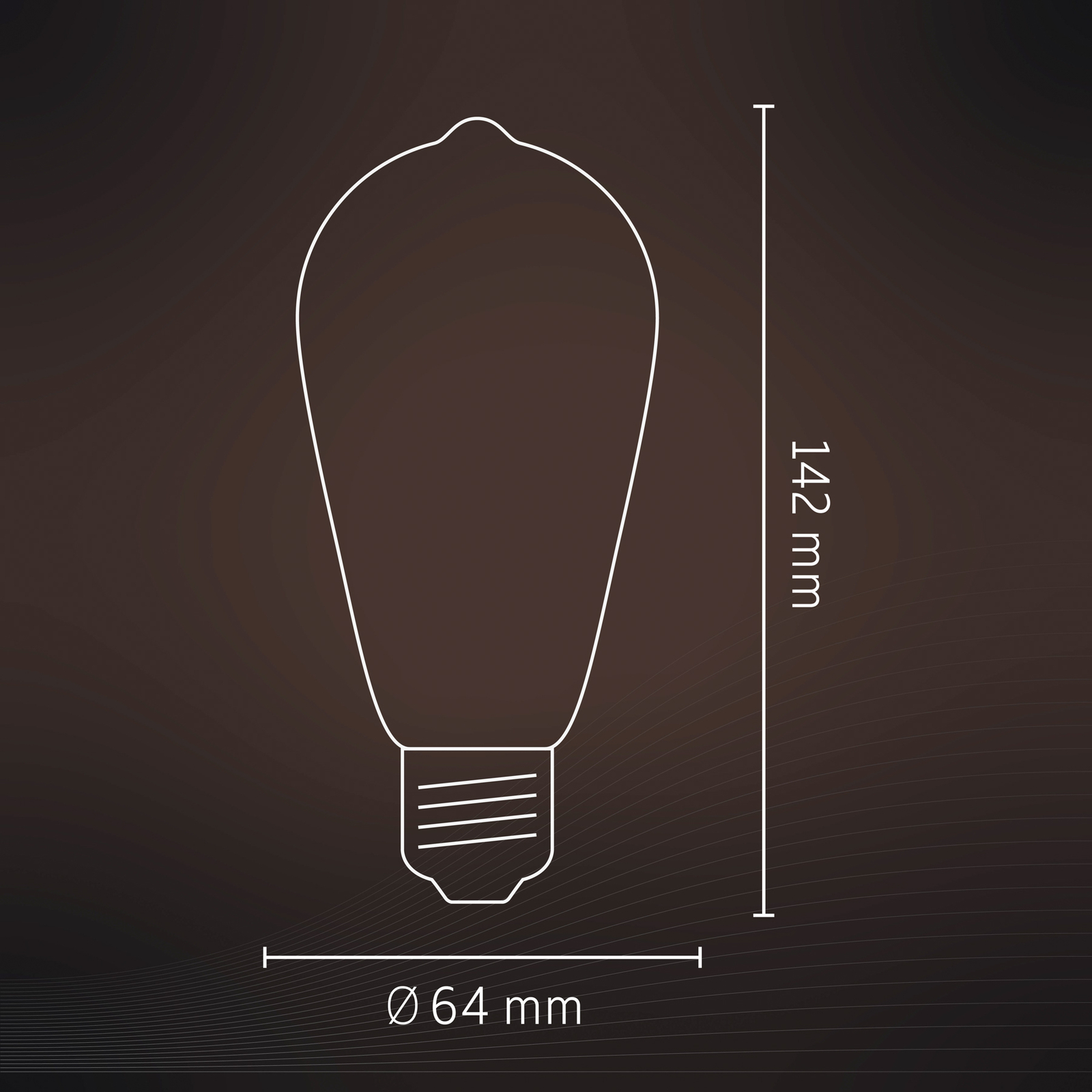 Calex E27 ST64 3,8W filamento LED Flex 821 oro dim