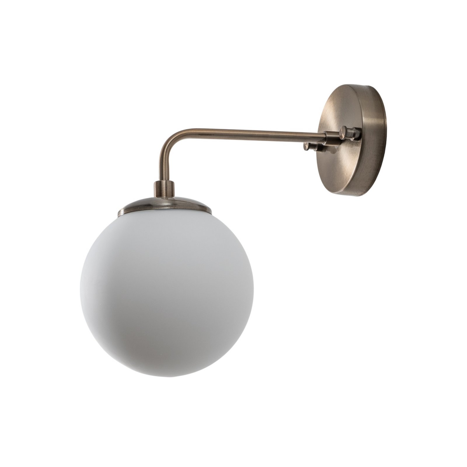 Nástenné svetlo Viran, zlatá antik, sklo, výška 25 cm, E14