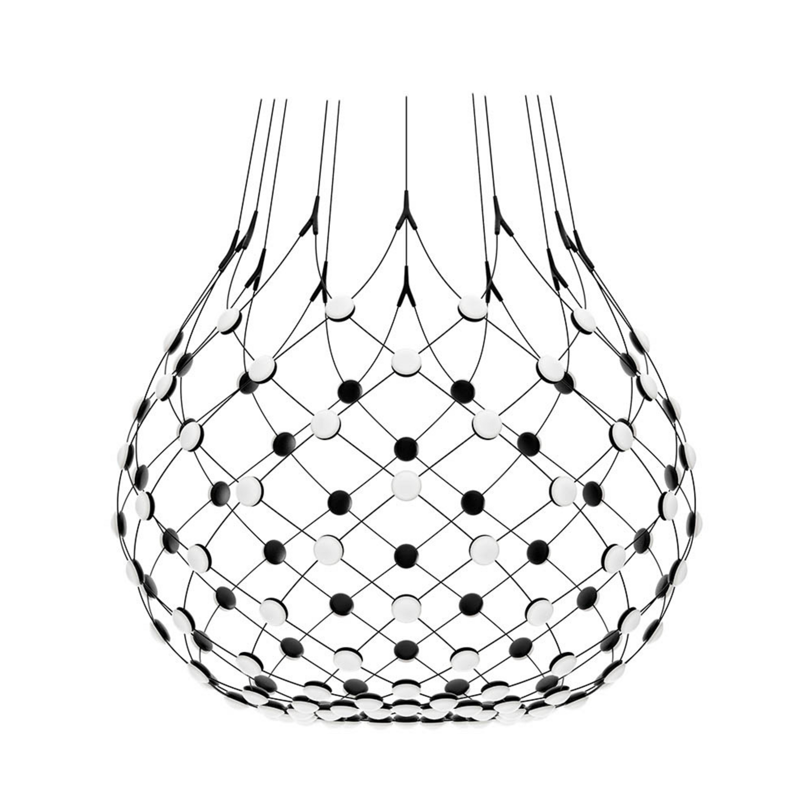 Luceplan Mesh bežična viseća lampa, Ø 100 cm, 5 m, Bluetooth