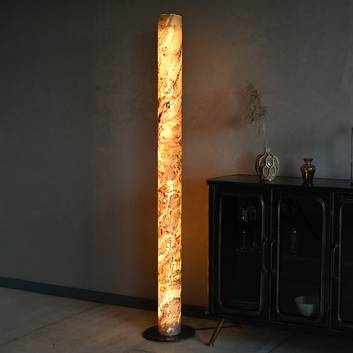 LeuchtNatur Columna stojaca LED Bridlicový kameň
