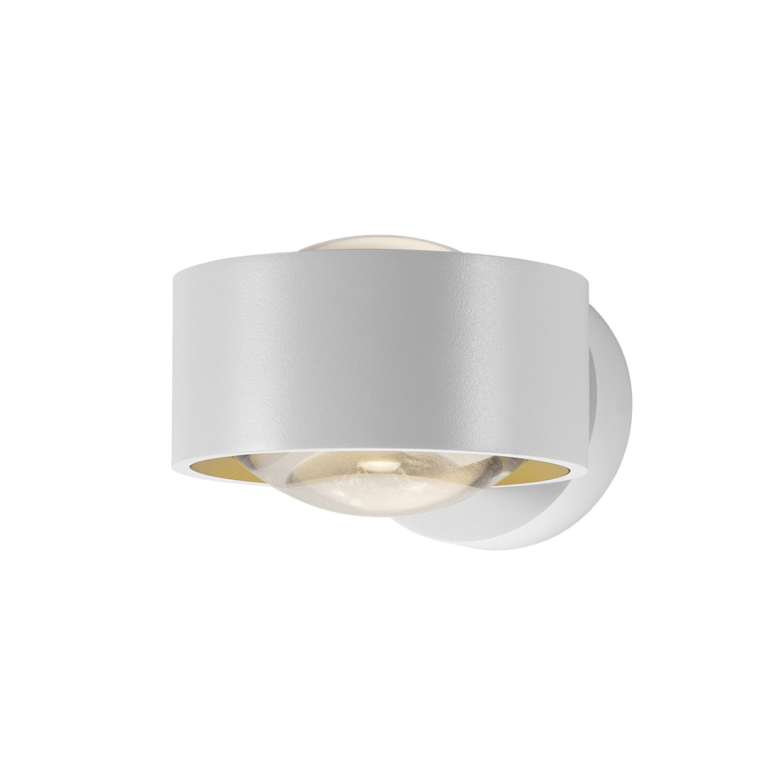 EGG LED-vägglampa Clippo Optic, vit/guld, DTW, upp/ner