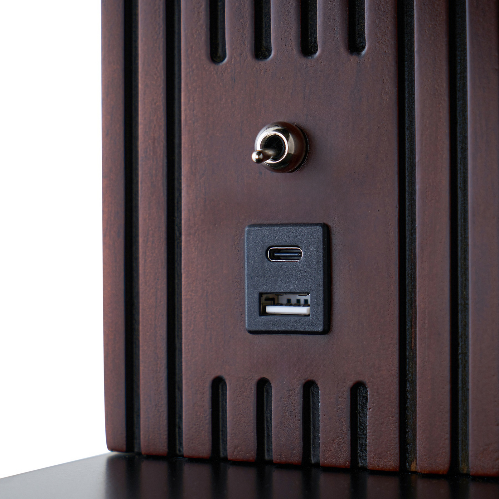 Veloura wandlamp, hoogte 30 cm, glas, hout, USB - Lucande Veloura wandlamp, hoogte 30 cm, glas, hout, USB - Lucande