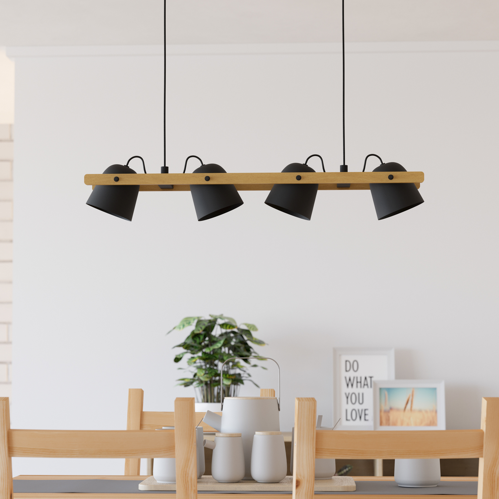 EGLO connect LED stropna svjetiljka Hornwood-Z, 4 žarulje, crna