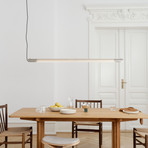 GEJST Radent hengelampe, stålgrå, lengde 138 cm, G13 LED