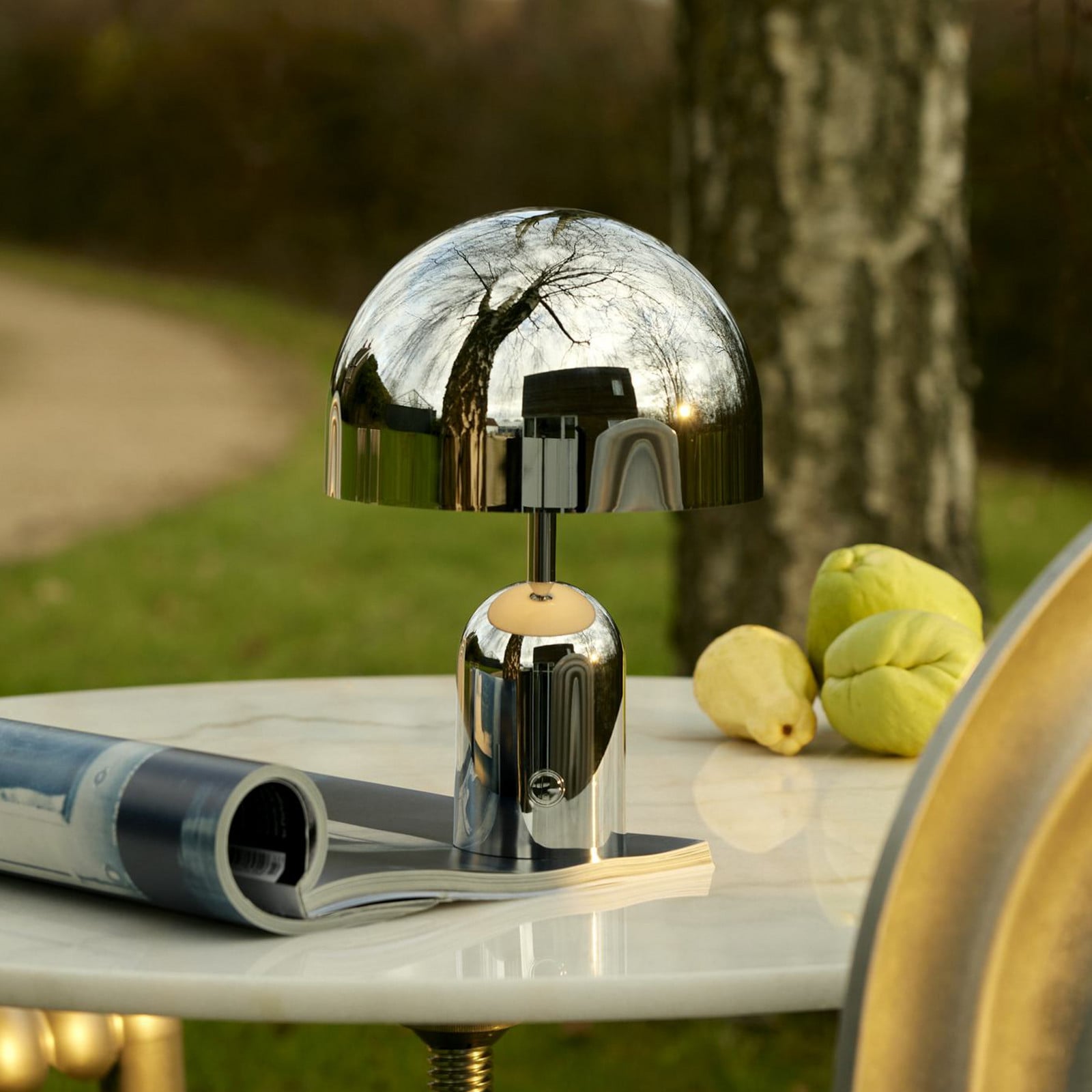 Bell Portable bordslampa H28 Silver Tom Dixon - Vardagsrum - Design - Plast - Med en ljusk&auml;lla