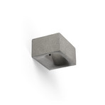 LED wall light Glint, 2700K, 15 cm, grey, concrete, IP55