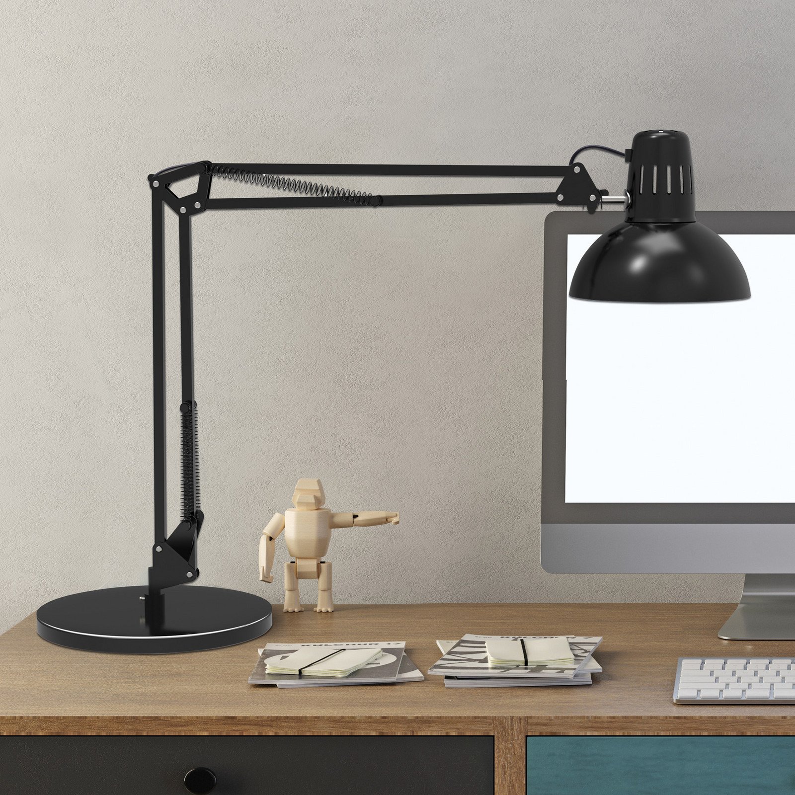 Lampă de birou MAULstudy negru 49 cm suport - Studiu / Birou - Metal