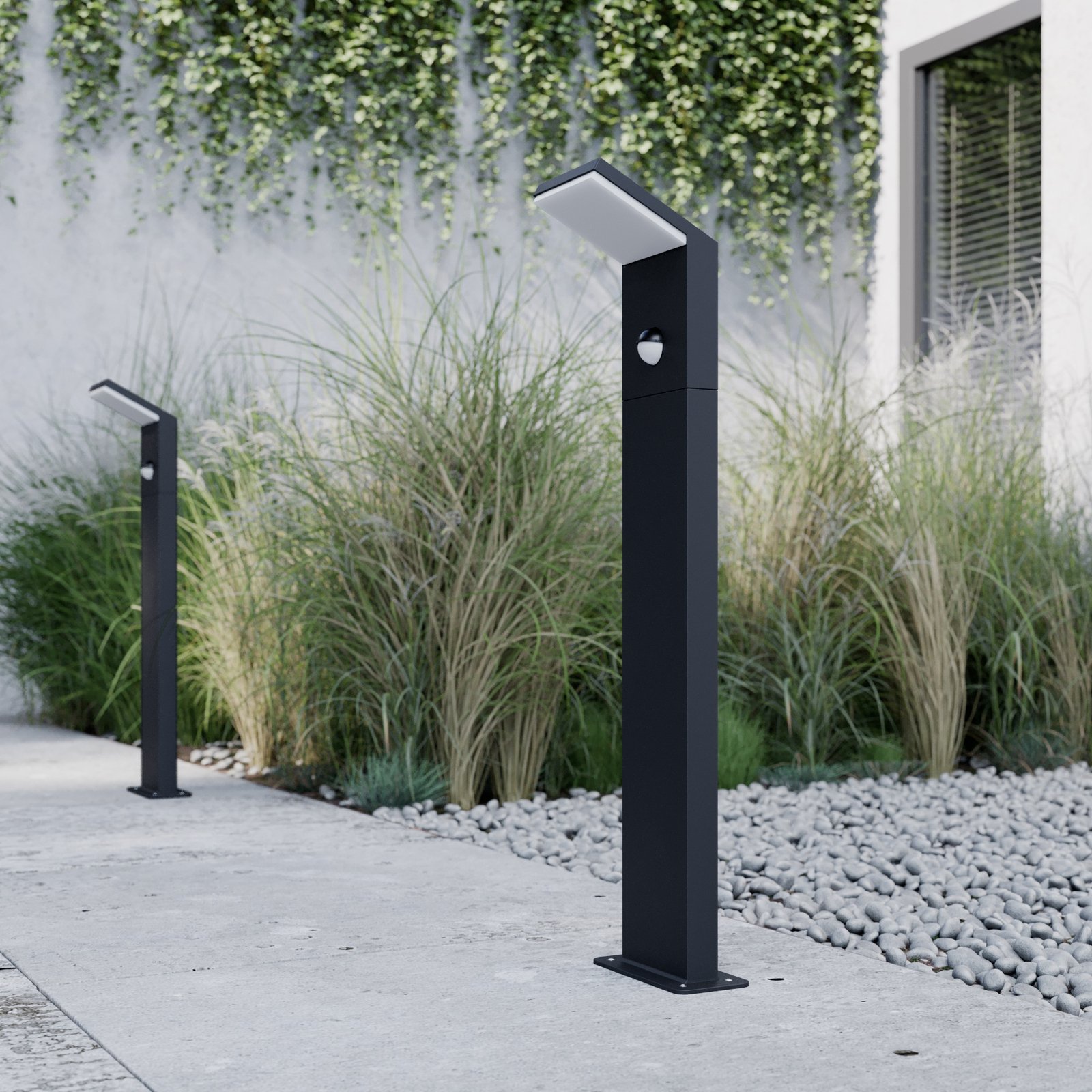 Nevio Outdoor Garden Lamp w/Sensor Graphite - Lucande