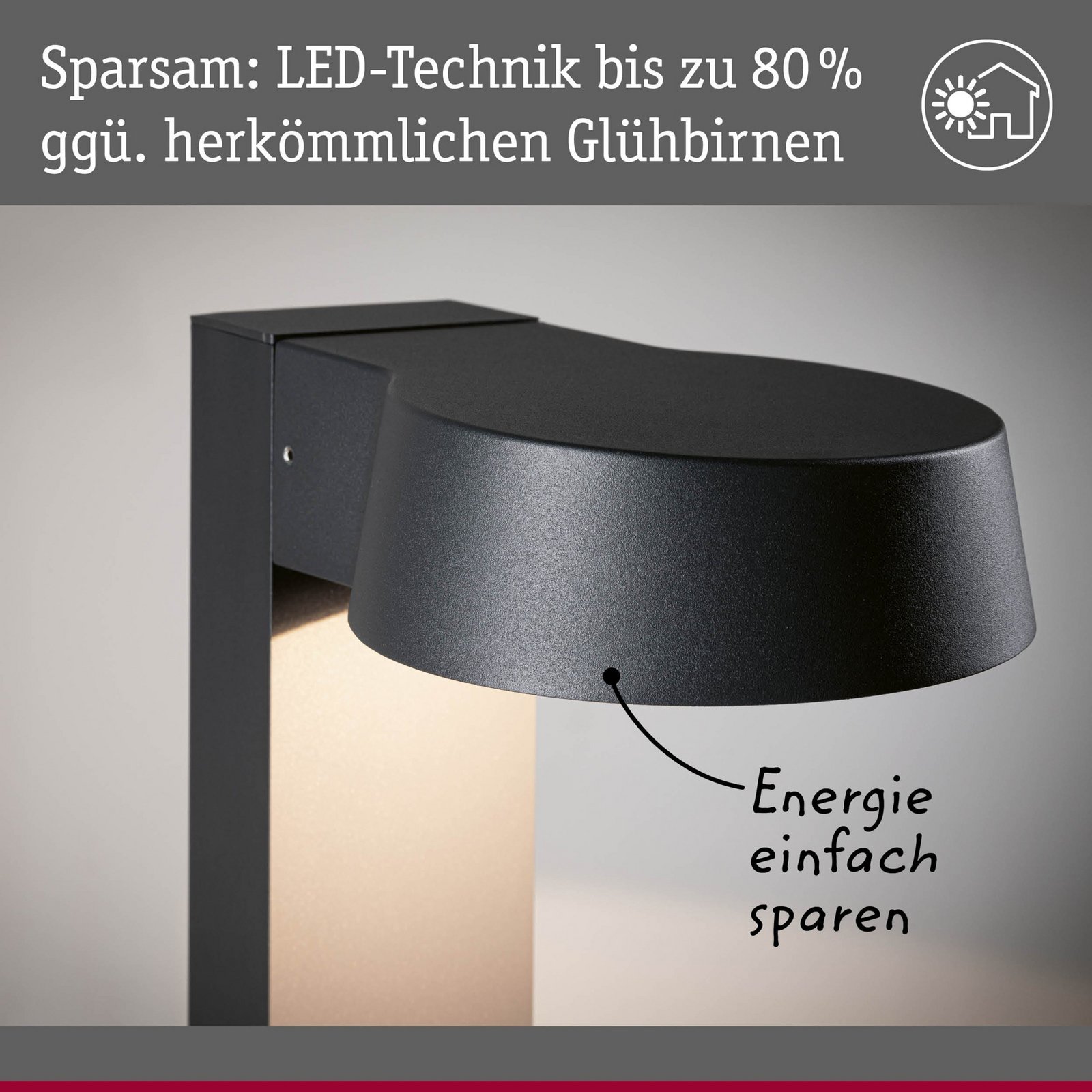 Capea Grand LED Buiten Bollard IP44 Antraciet - Paulmann