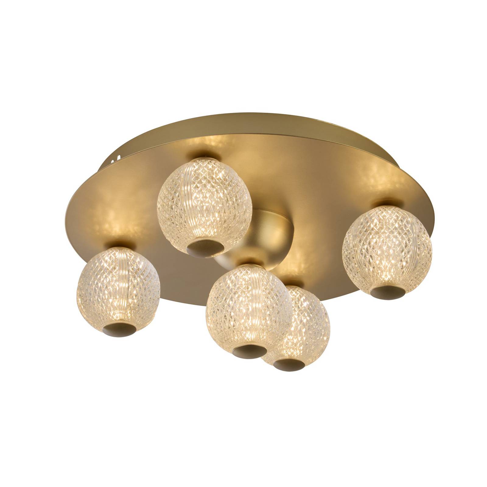 LED-Deckenleuchte Asteroid gold Ø 33 cm Stahl Acryl 5-flg