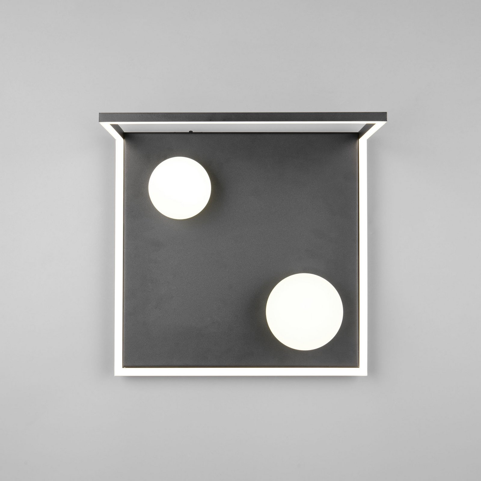 LED lubų šviestuvas „Arola“, matinis juodas, plotis 37 cm, metalas LED lubų šviestuvas „Arola“, matinis juodas, plotis 37 cm, metalas