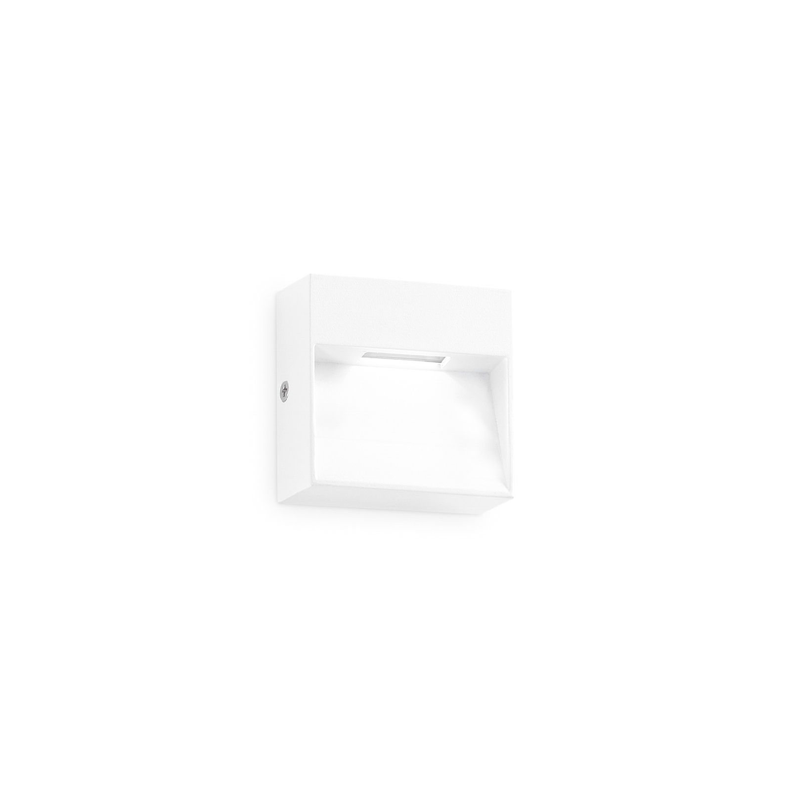 Ideal Lux LED outdoor wall light Dedra, white, 10 x 10 cm