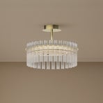 Lucande LED таванна лампа Luma, пръстен, злато, стъкло, Ø 45 cm