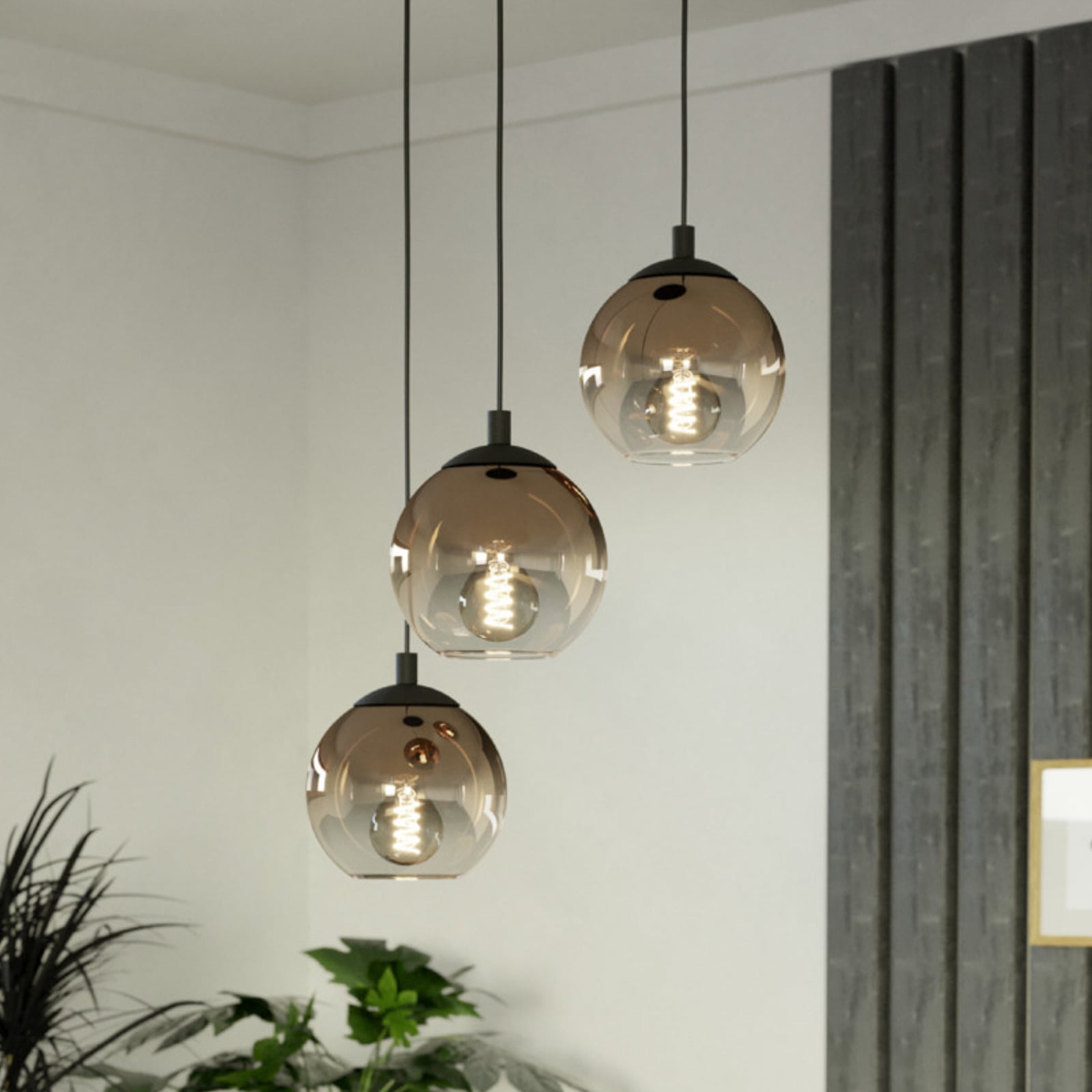 EGLO hanglamp ARISCANI 1, Ø 43 cm, 3-lamps, zwart/koper EGLO hanglamp ARISCANI 1, Ø 43 cm, 3-lamps, zwart/koper