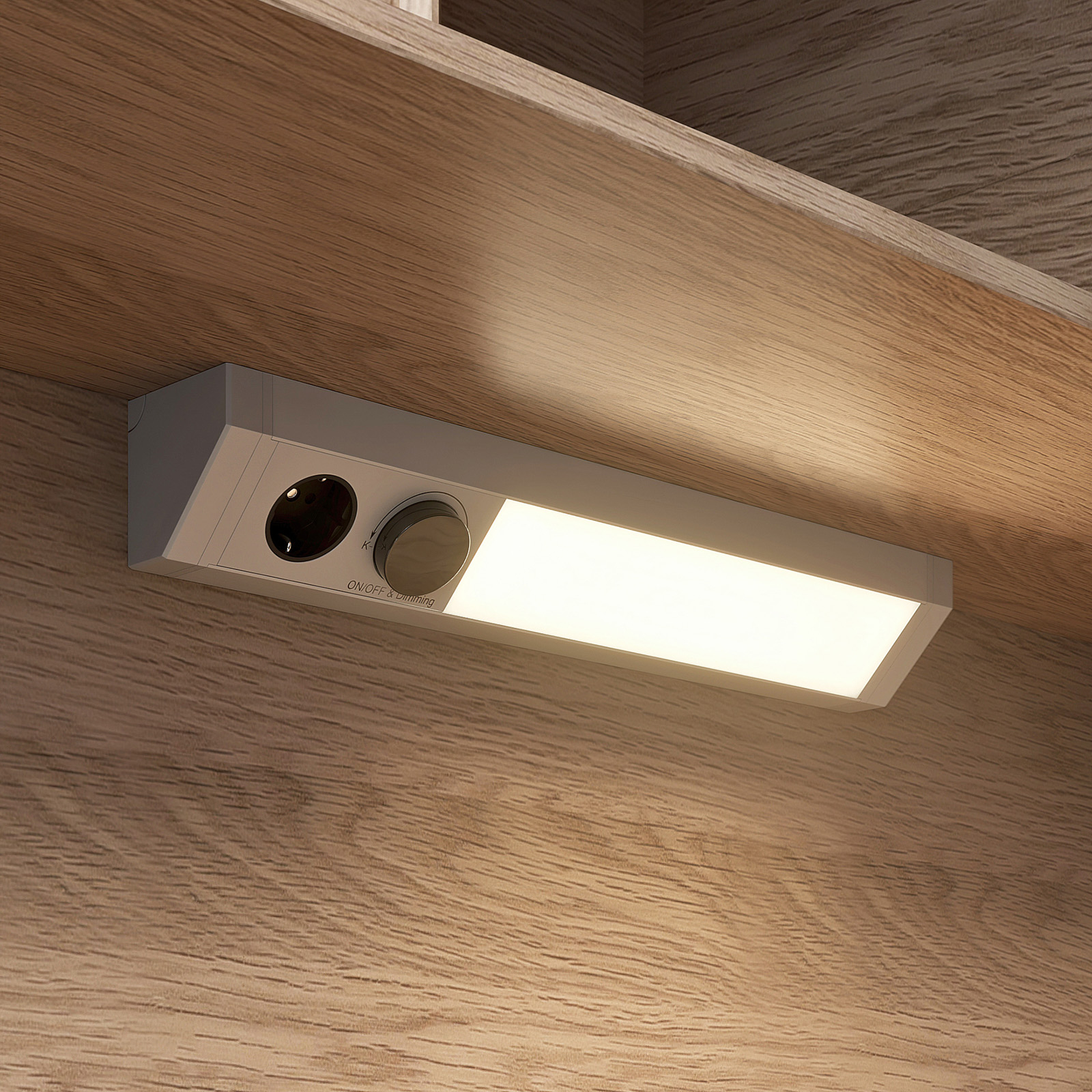 Arcchio Kimani lámpara LED bajo mueble, CCT, plata
